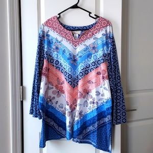 Alfred Dunner 3/4 sleeve 3x top